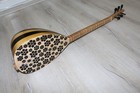 Handmade Turkish Short Neck Cura Saz With Flower Print