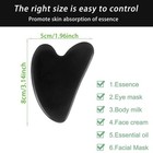 Black Obsidian Stone Gua Sha - Natural Facial Contouring And Massage Tool
