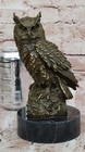 Handcrafted Owl Bronze Sculpture Statue Signed Williams Wildlife Home Decor Sale