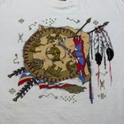 Vintage 90s Native American Tribal Southwestern Bow Shield Graphic T-shirt - Xl