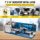 Bench Top Mini Metal Lathe 7 x14  Variable Speed Milling Machine W  A Lamp