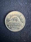 1965 Canada 5 Cents Nickel Large Beads Variety Elizabeth Ii Beaver Rare Possible