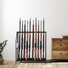 Gun Rack Wooden Indoor Rifle Rack Floor Standing Shotgun Rack Gun Storage Holder