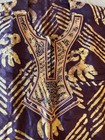 Men s Brown Dashiki Shirt With Gold Pattern Traditional African Style