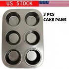 Set Of 3 Pcs Cooking Concepts 6 Cups Tin Muffin Pan Cake Pans Kitchen Baking Us