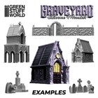 Silicone Moulds - Graveyard - Dioramas Scenery Wargames Castles  Fortresses