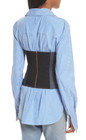 Tibi Womens Marine Raw Denim Corset Sz 0 L37153