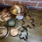 Lot Of 12 Copper Kitchenware Colander Fish Lobster Mould   Misc  Hang Decor Etc 