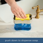 S t Inc  Dish Soap Dispenser And Sponge Holder For 13 Oz  Metallic Grey
