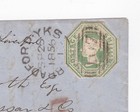 1856 Qv 1 - Green Stamp Sg55 Embossed On Front To New York Red5 Per Ss Niagara