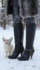 New Women Gold Metal Chain Boot Bracelet Shoe Charm Silver Bling Rhinestones Set