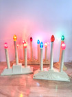 Set Of 4 Electric Candelabra Candolier Candle Drip Christmas Vintage Old World