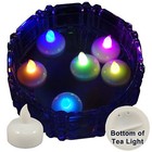 Safe Floating Christmas Multicolor Led Tea Lights Lighting Decorations 6 Pieces