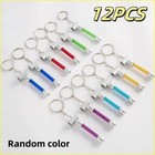 9 12pcs Random Colorful Metal Keychain Pocket Mini Pipe Portable Handheld Pipe