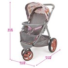 509 Crew  Melange Flora - Mabelle 3-wheel Doll Jogger Stroller - Accessory Fo   