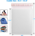 Immuson White 9 5 X 13 5 Inches Poly Bubble Mailers  Padded Shipping Envelopes 