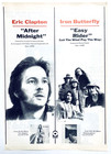 Eric Clapton Iron Butterfly 1970 Vintage Poster Advert Easy Rider After Midnight