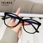 Women Cat Eye Anti Blue Light Retro Reading Glasses Fashion Full Frame Glasses 