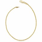 Defective With Tags 15mm Solid Italian 14k Yellow Gold Rope Anklet Chain G3d
