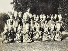 Vintage Antique Classroom Children Dressed Up As Native American Indians