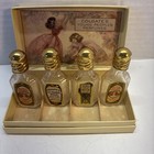 Antique Colgate   Co  Perfumers New York Bottles Set Original Box Chariot Empty 