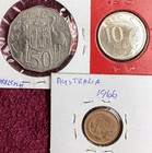 Lot 3 Australian 1-10-50 Cent Coins 1966-1969  Low Shipping
