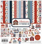 Carta Bella Paper 12  X 12  Cardstock Collection Kit   Solids - Americana Summer