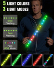 Led Reflective Sash Light Up Vest For Night Walking With 5 Colors   4 Light Mode