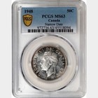 Canada  1948 George Vi Fifty Cents  50 Cents Nd  Pcgs Ms 63  37 784 Mintage