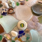 Genuine Beach Sea Glass - 1 And 1 2 Pounds W  Sea Marble Surf-tumbled Mendocino