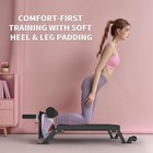 Nordic Hamstring Curl Bench Height Adjustable Strength Training Machine Gym