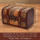 Dauerhaft Wooden Treasure Chest  Vintage Style Handmade Jewelry Storage Box  Dec