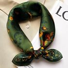100  Mulberry Silk 20  Square Scarf Women Neckerchief Wrap Birds Print Green