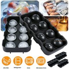 Lot 8 Cube Silicone Big Ice Maker Cube Square Tray Molds Whiskey Ball Cocktails