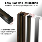 Hamrvl Black 10pcs 3000k Led Wall Panel Lights Touch Dimmable Self-adhesive