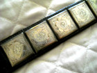 Southwestern 19 Engraved Sterling Silver Square Panels  conchos  Ranger Set 396g