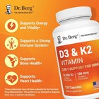  2 Pack  Dr  Berg   s Nutritionals 100mg Vitamin D3   K2 Supplement - 120 Capsules