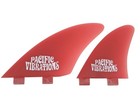 Pacific Vibrations Controllers Quad Red Fiberglass Surfboard Fins Fits Fcs