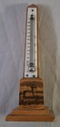Victorian Mauchline Ware Obelisk Desk Thermometer Souvenir Of Narragansett Ri
