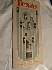 Vintage travel Texas With Conoco points Of Interest Map 1940 s-1950 s