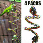 Parrot Hanging Braided Budgie Chew Rope Bird Cage Toy Stand Swing