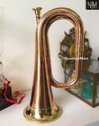 Civil War Era Solid Copper Bugle Us Military Cavalry Horn