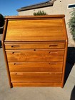 Dyrlund Danish Teak Mid Century Secretary Desk Vanity