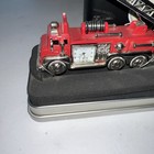 Relic Fire Truck Model Clock Desktop Paperweight New Battery 