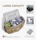Brown Travel Duffle Gym Bag Carry On W  Shoe Compartment   Wet Pocket