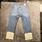 Zara Z1975 Light Wash Distressed Straight Jeans 5-pocket Mid Rise Size 4