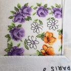 Vintage Jean D orly  Paris Hanky Handkerchief Set  3  Roses And Daisies