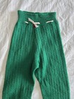 Vintage Green Knitted Wool Blend Pants Juniors Boy girl 20  - 22  Waist
