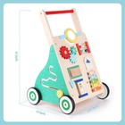 Wooden Baby Walker Push And Pull Learning Activity Kids Toy Multiple Activities
