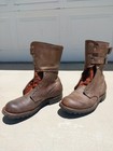 Flaw Vtg 50s French Military Bmja Mle 52 Ranger Boots 1958 Size Eu 43  us 10 